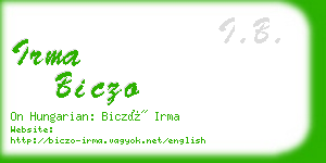 irma biczo business card